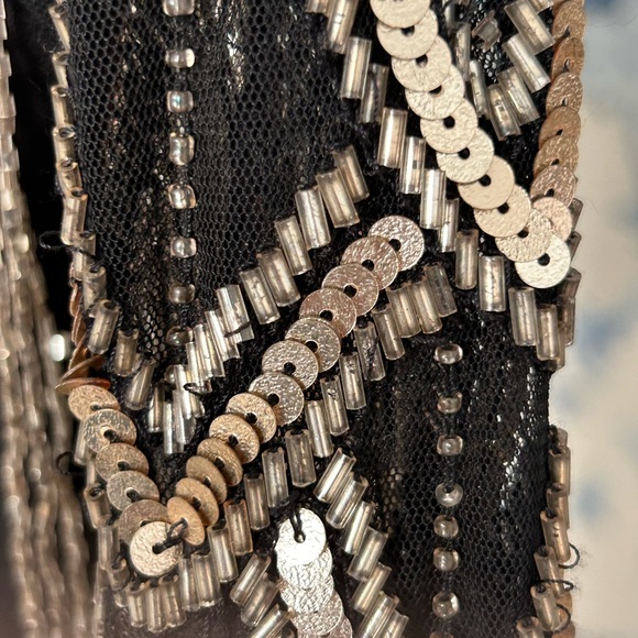 Aidan Mattox Black Cocktail Beaded Dress - Picture 4 of 12